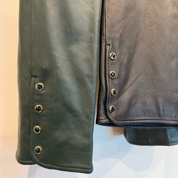 St John Green Leather Pants - Picture 4 of 6
